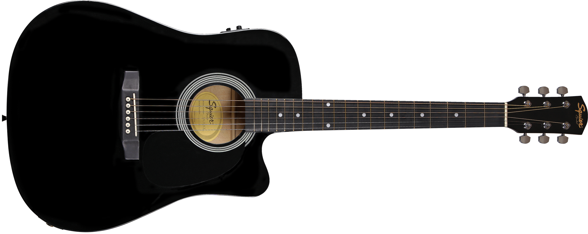 Fender Squier SA-105CE BK - Muziek